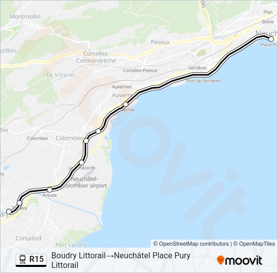 R15 Train Line Map