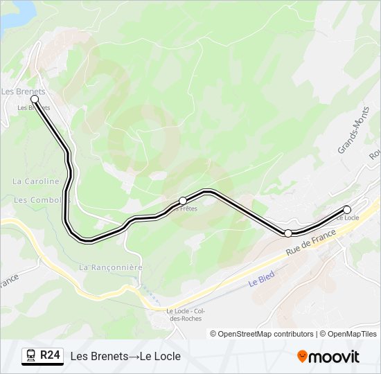 R24 Train Line Map