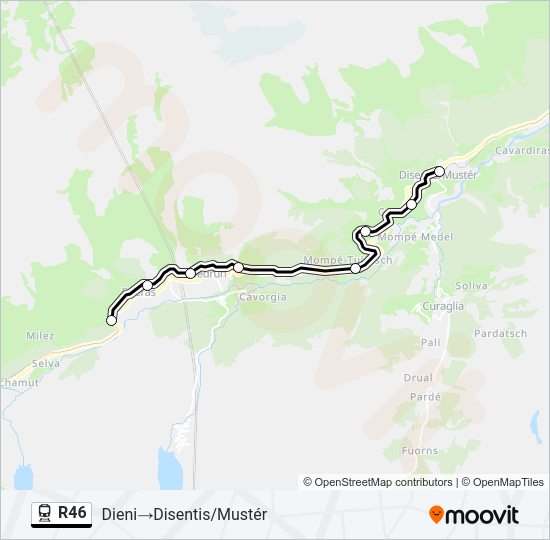 R46 Train Line Map