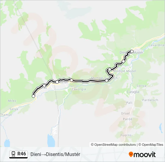 R46 Train Line Map