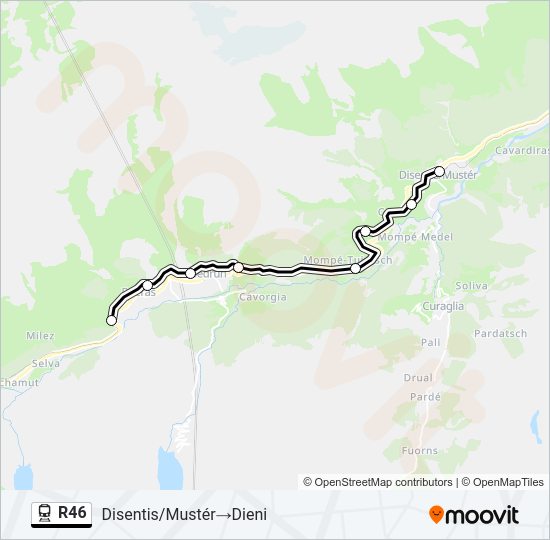 R46 Train Line Map
