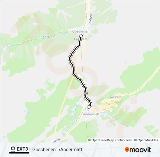 EXT3 Train Line Map