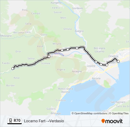 R70 Train Line Map