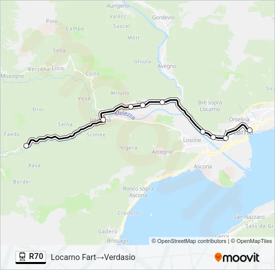 R70 Train Line Map