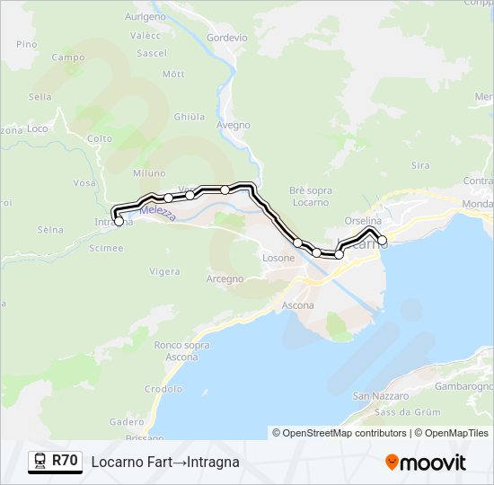 R70 Train Line Map