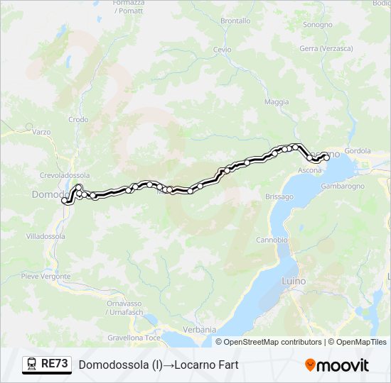 RE73 Train Line Map