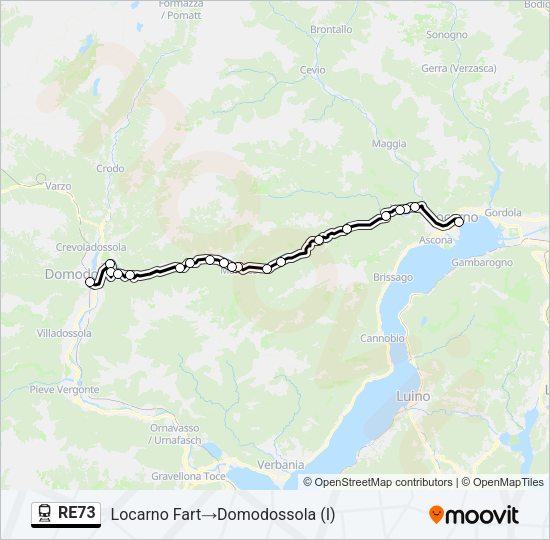 RE73 Train Line Map