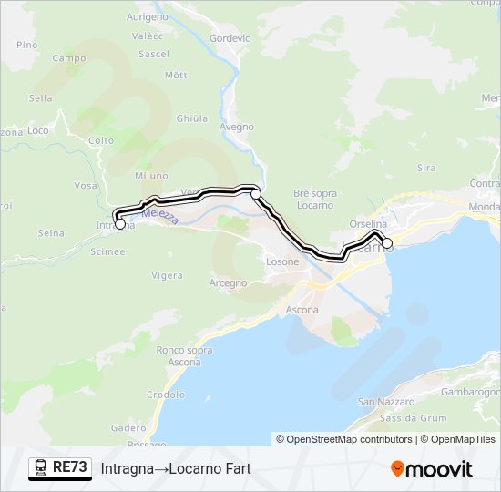 RE73 Train Line Map