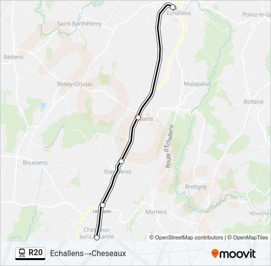 R20 Train Line Map