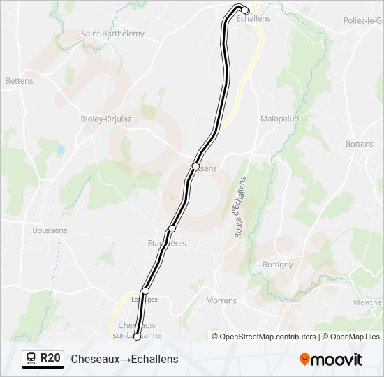 R20 Train Line Map