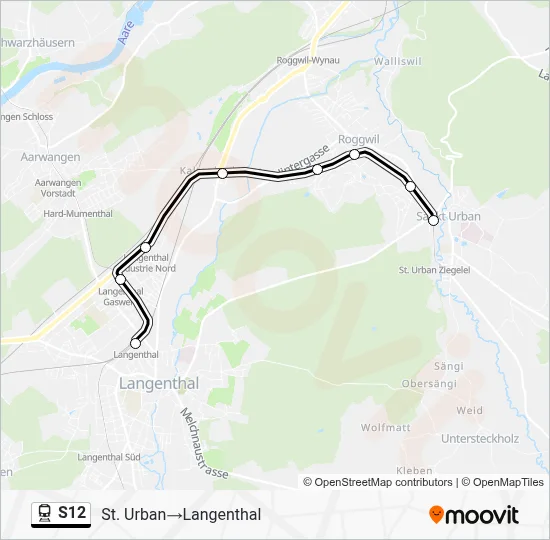 S12 Train Line Map