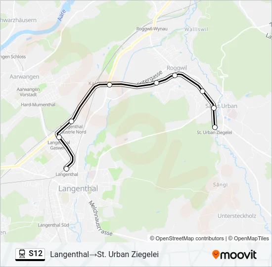 S12 Train Line Map