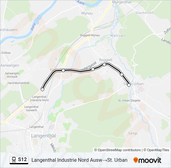 S12 Train Line Map