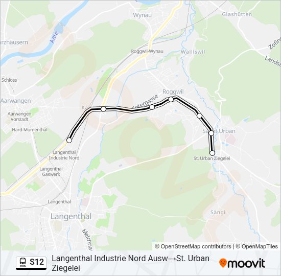 S12 Train Line Map