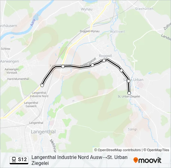 S12 Train Line Map
