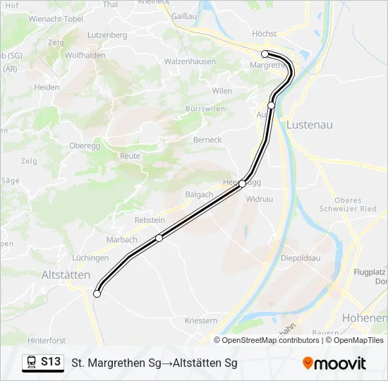 S13 Train Line Map