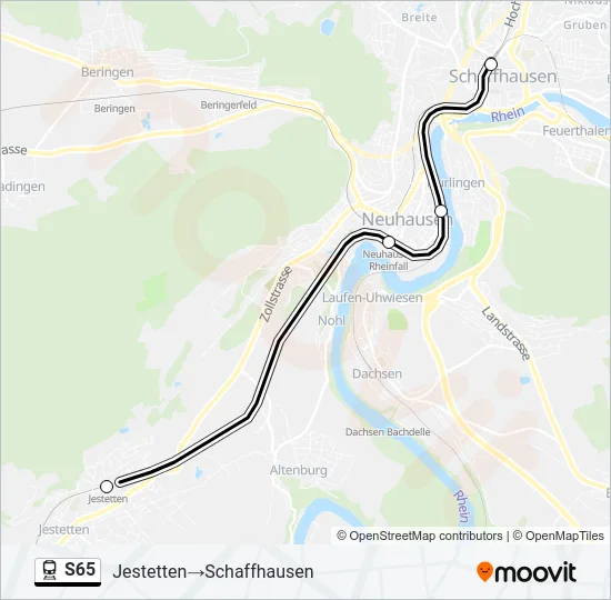 S65 Train Line Map