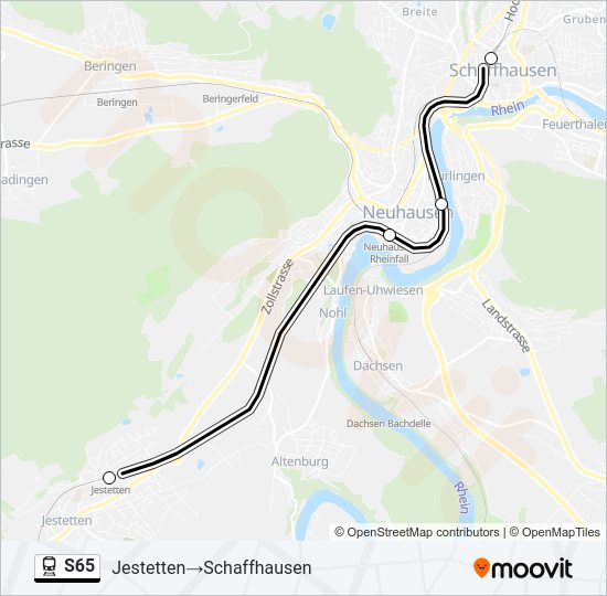 S65 Train Line Map