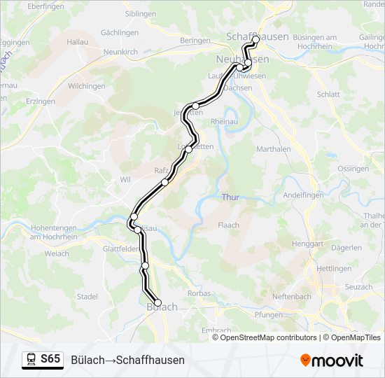 S65 Train Line Map