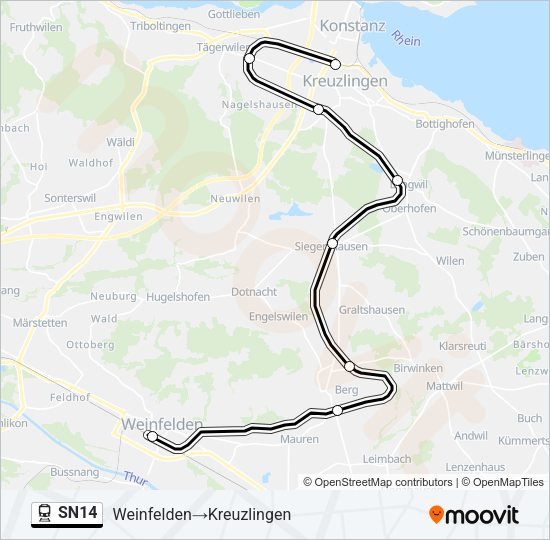 SN14 Train Line Map