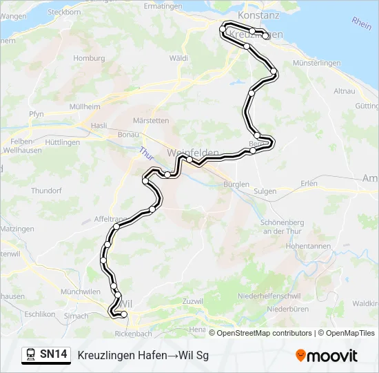 SN14 Train Line Map