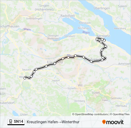 SN14 Train Line Map
