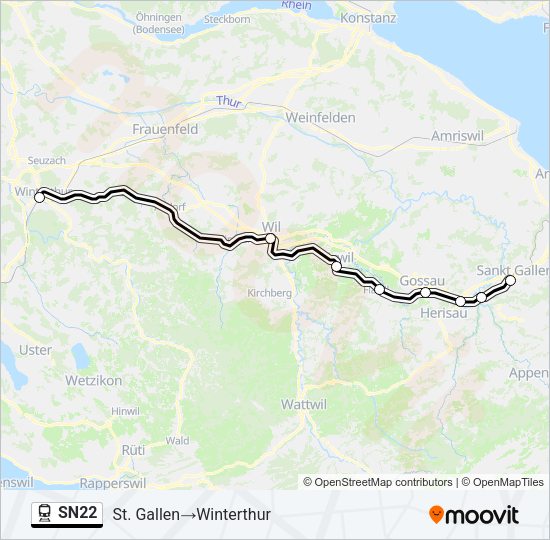 SN22 Train Line Map