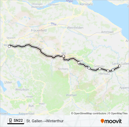 SN22 Train Line Map