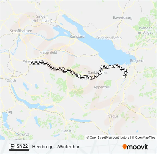 SN22 Train Line Map