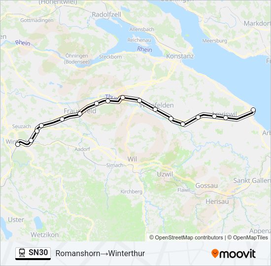 SN30 Train Line Map