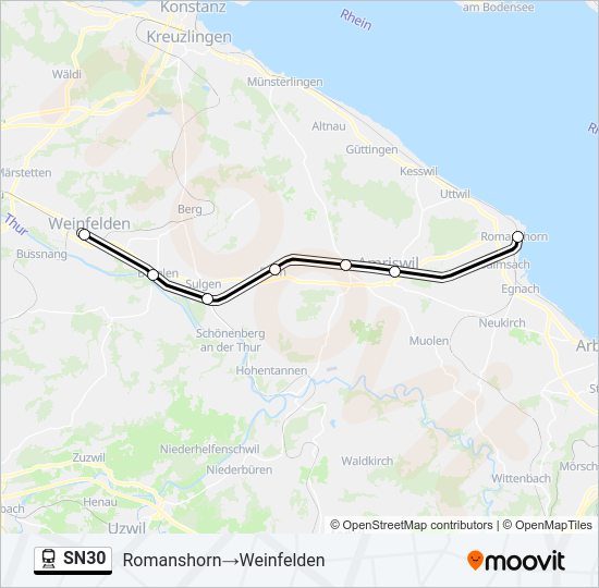 SN30 Train Line Map