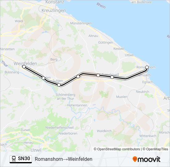 SN30 Train Line Map
