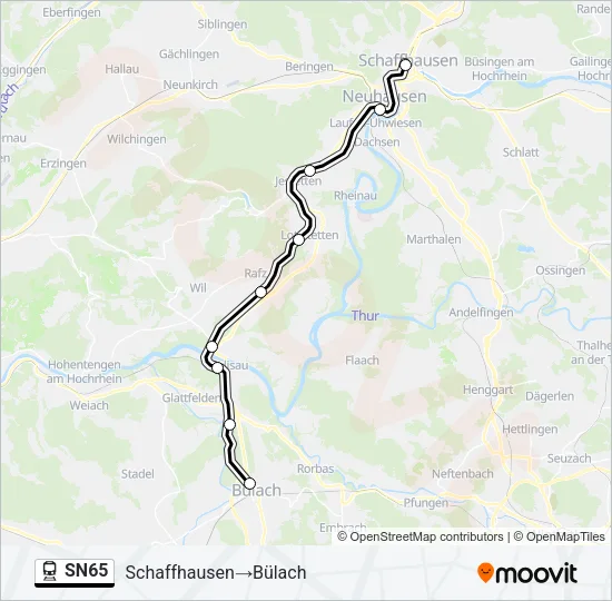 SN65 Train Line Map