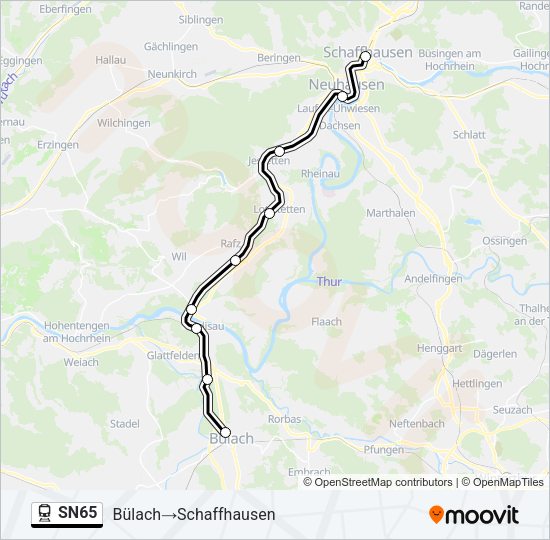 SN65 Train Line Map