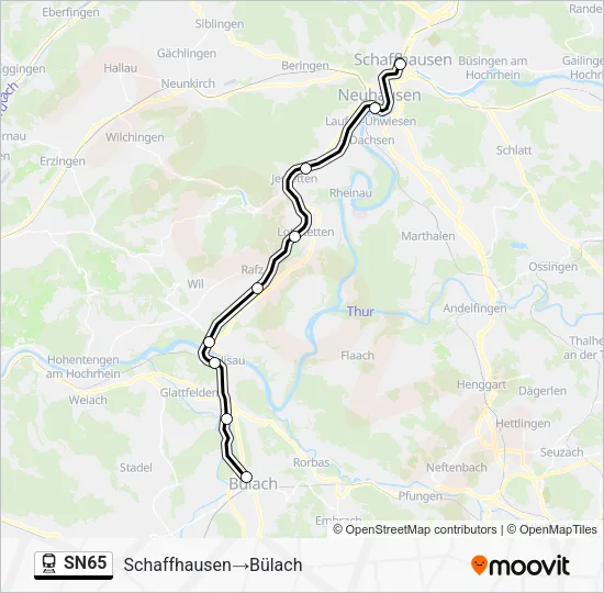 SN65 Train Line Map
