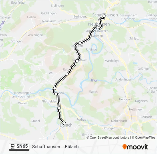 SN65 Train Line Map