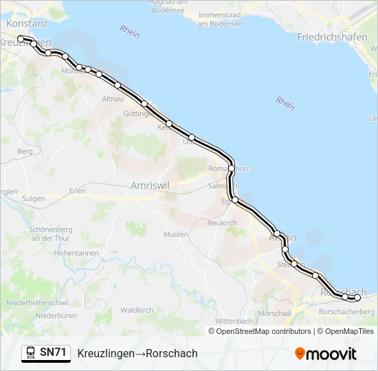SN71 Train Line Map