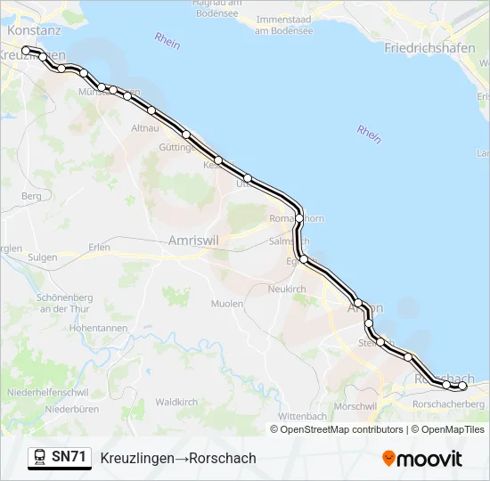 SN71 Train Line Map