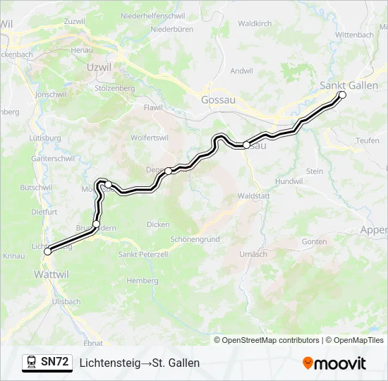 SN72 Train Line Map