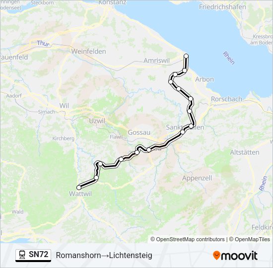 SN72 Train Line Map