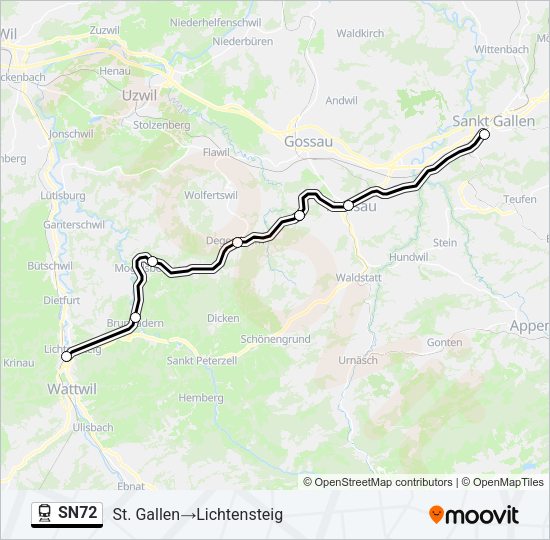 SN72 Train Line Map