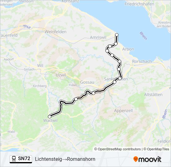 SN72 Train Line Map