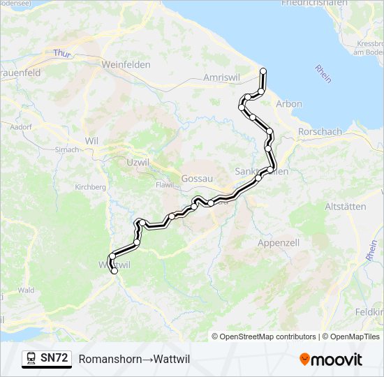 SN72 Train Line Map