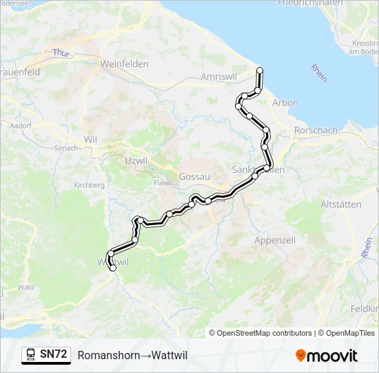 SN72 Train Line Map