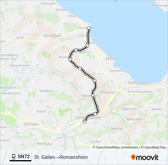 SN72 Train Line Map