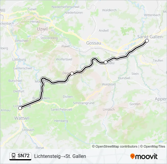 SN72 Train Line Map