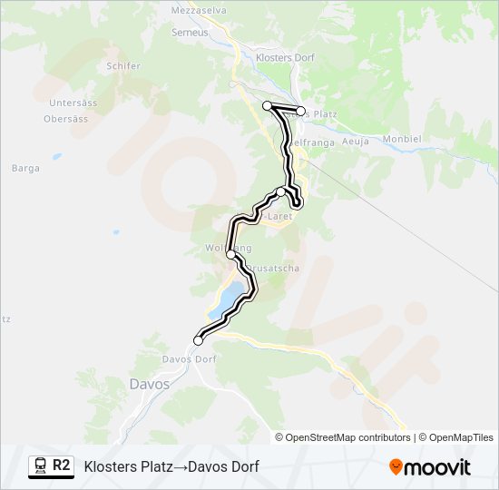 R2 Train Line Map