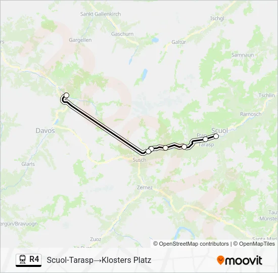 R4 Train Line Map