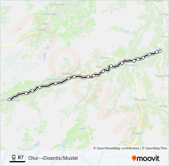 R7 train Line Map