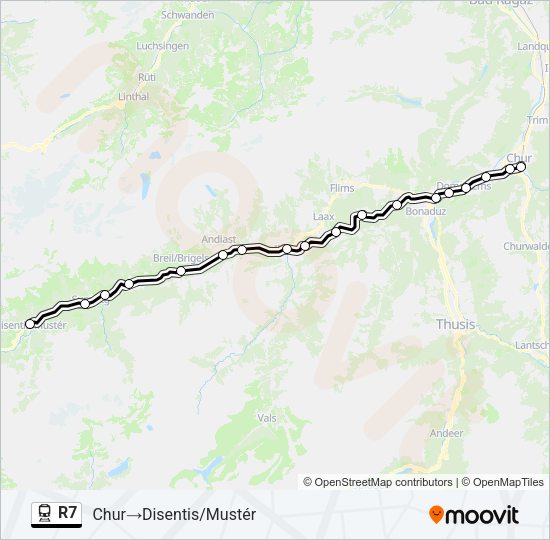 R7 Train Line Map